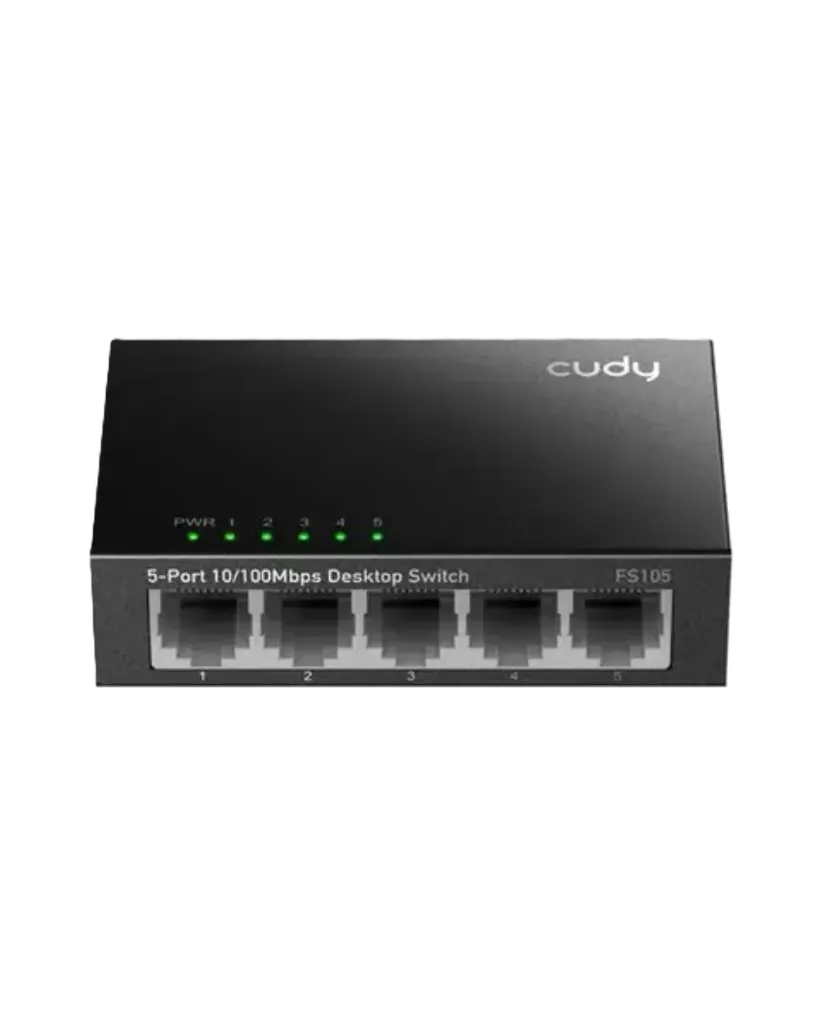 SWITCH METÁLICO 5 PUERTOS 10/100 MBPS BAJO CONSUMO FS105