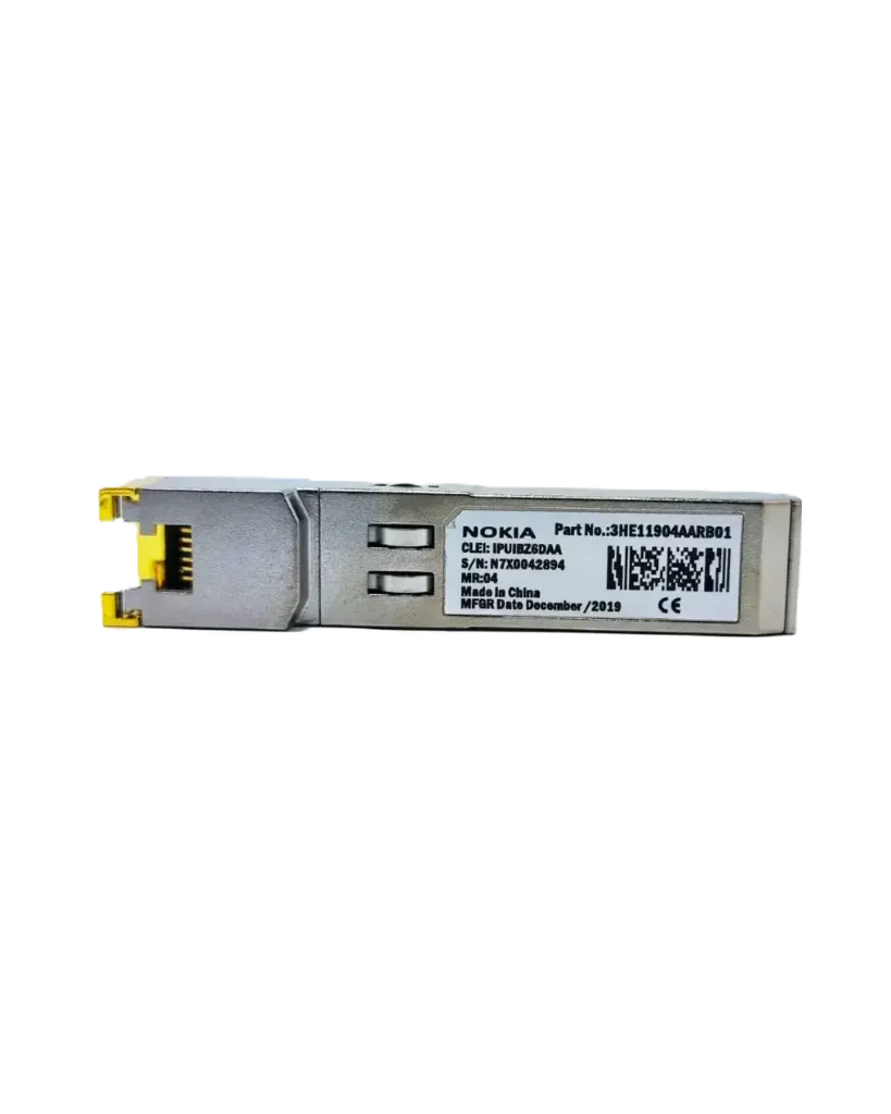 TRANSCEPTOR SFP GIGE BASE-T RJ45 COBRE DDM -40 A 85°C 3HE11904AARB01