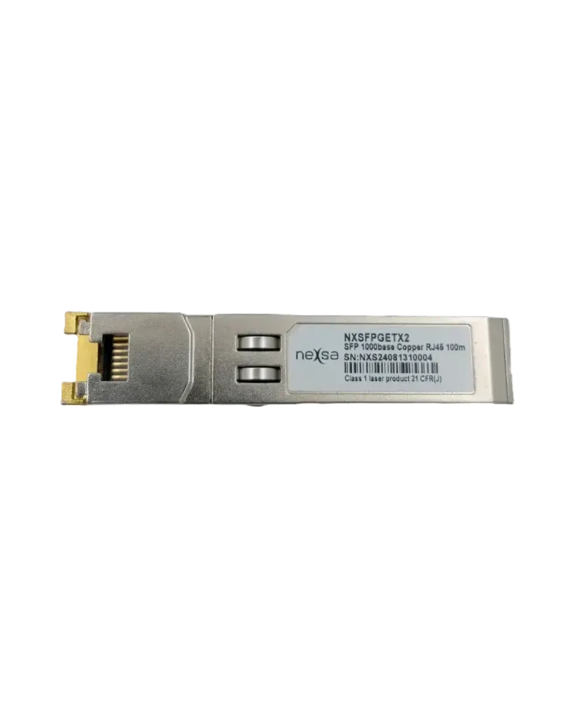 TRANSCEPTOR SFP COBRE 1000BASE-T RJ45 100M GIGABIT ETHERNET NXSFPGETX2