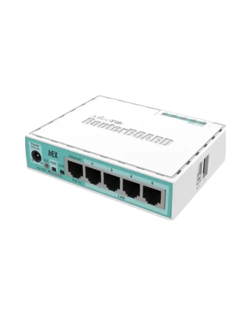 ROUTER HEX RB750GR3 5 PUERTOS GIGABIT CPU 880MHZ ROUTEROS