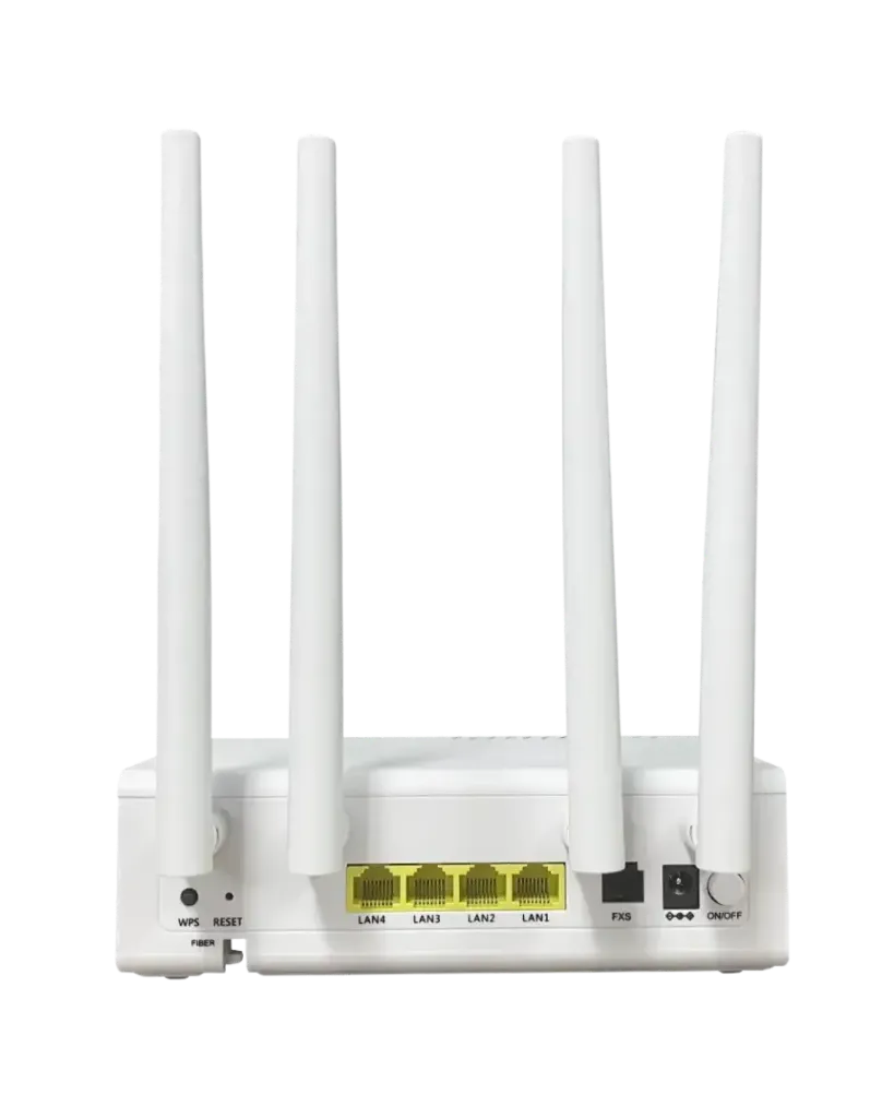[RH841GWV -AX3] ONU GPON FTTR ESCLAVO WIFI 6 AX3000 4 PUERTOS GIGABIT VOZ POTS