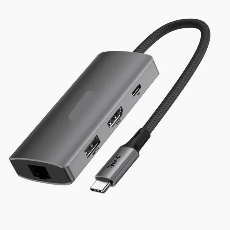 [BE-HUB1]  HUB MULTIPUERTOS 7-1  1HDMI, 2USB, 1SD, 1TF, 1RJ45, 1USB-C