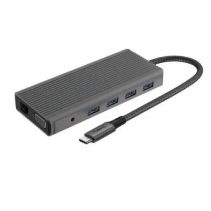 BE-HUB3 HUB MULTIPUERTOS 12-1. 1HDMI, 1DP, 1VGA, 4USB, 1SD, 1TF, 1JACK, 1RJ45, 1USB-C