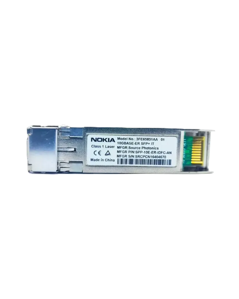 TRANSCEPTOR SFP+ 10GBASE-ER 1550NM 40KM LC MONOMODO INDUSTRIAL TAA 3FE65831AA-C