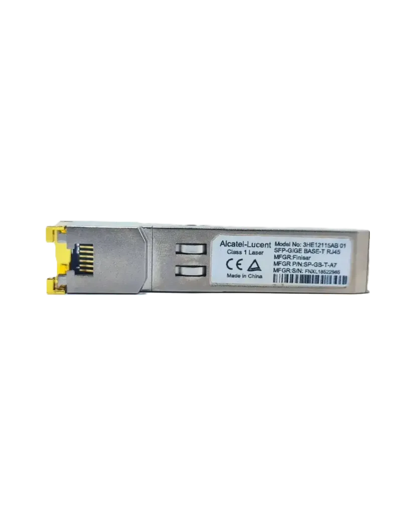 TRANSCEPTOR SFP COBRE 10/100/1000BASE-TX RJ-45 TAA COMERCIAL 0 A 70°C 3HE12115AB-C