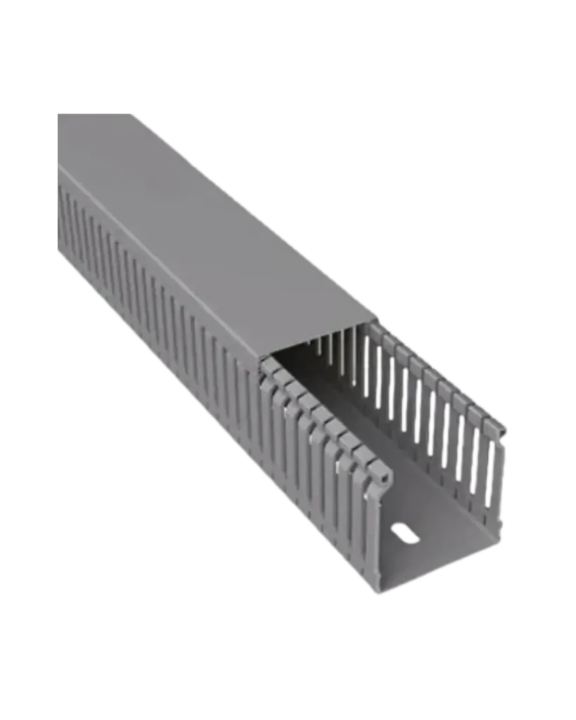 [40BX40A MM] CANALETA RANURADA DEXSON GRIS 40X40MM TRAMO 2M PVC