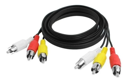 CABLE RCA 3X3 MACHO-MACHO 1.5M AUDIO Y VIDEO ESTÉREO