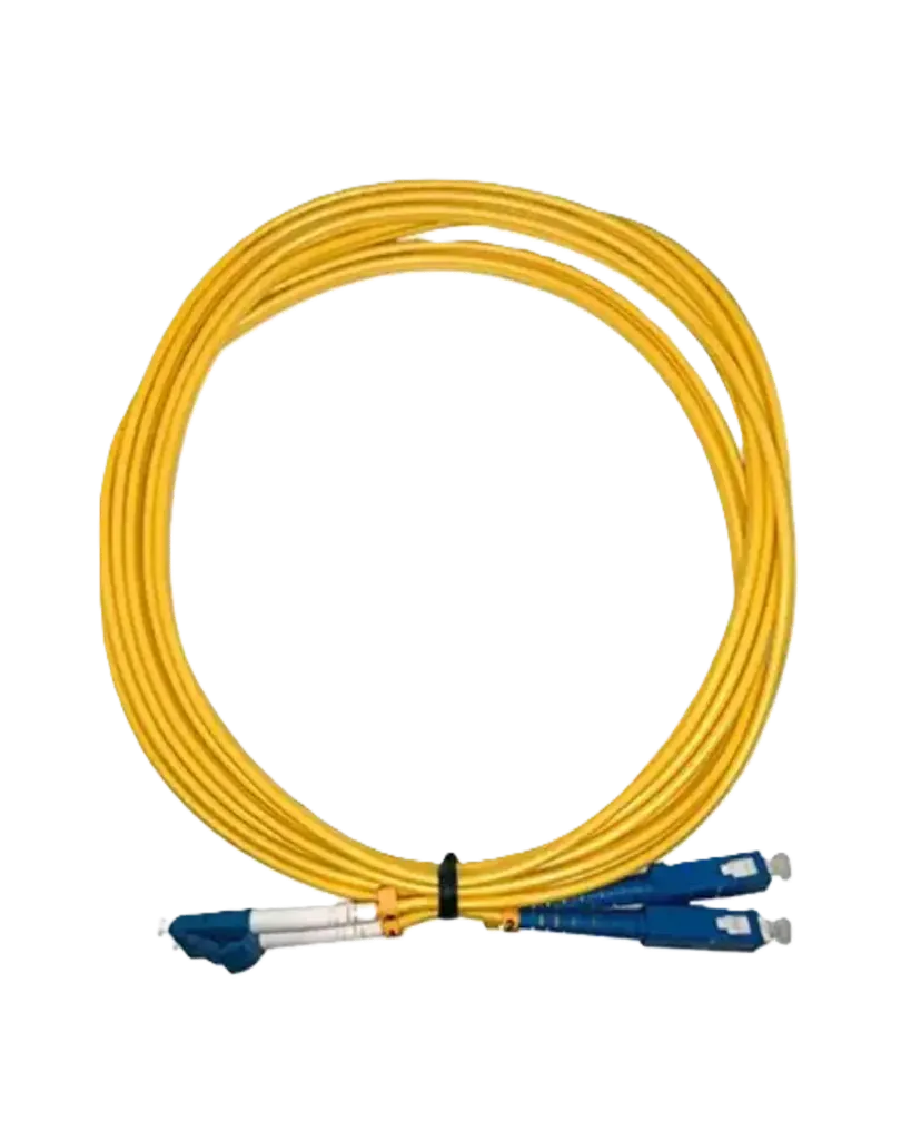 PATCH CORD FIBRA OPTICA MONOMODO SM G.652D DUPLEX SC-PC A LC-PC 3M