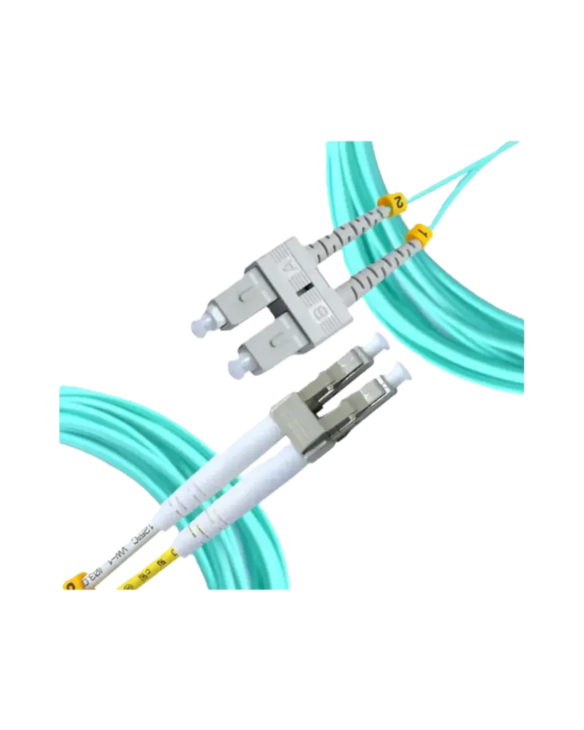PATCH CORD FIBRA OPTICA MULTIMODO OM3 DUPLEX SC-PC A LC-PC 3M