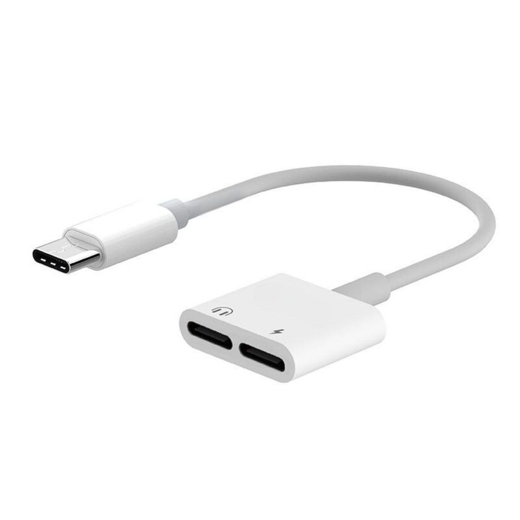BE-BZ06 ADAPTADOR 2 IN 1 UNIVERSAL TYPE-C AUDIO CHARGING CABLE