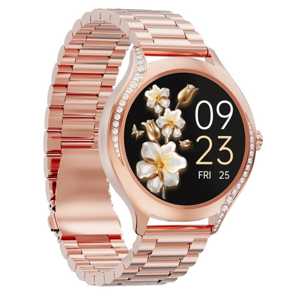 [BE-214D] BE-214D SMART WATCH PULSO METALICO DORADO