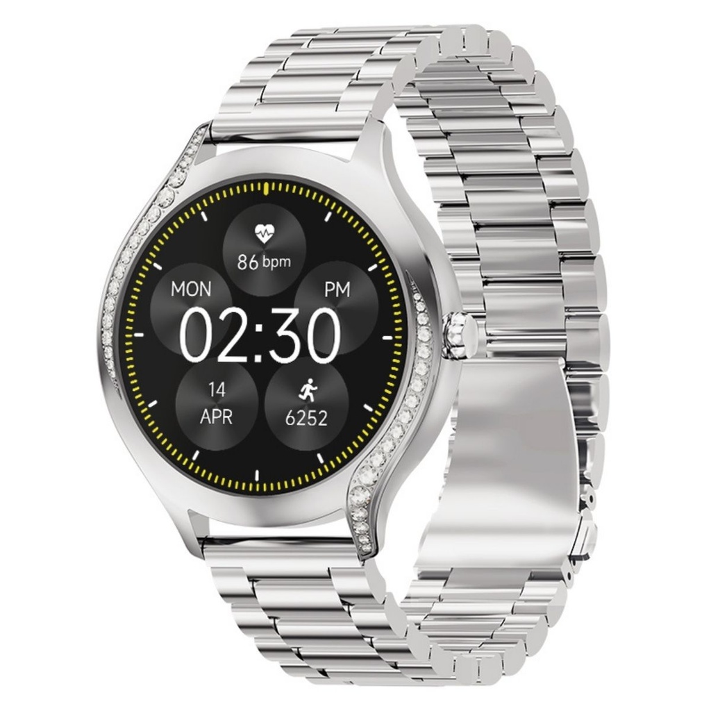[BE-214P] SMART WATCH PULSO METALICO PLATEADO BE214P
